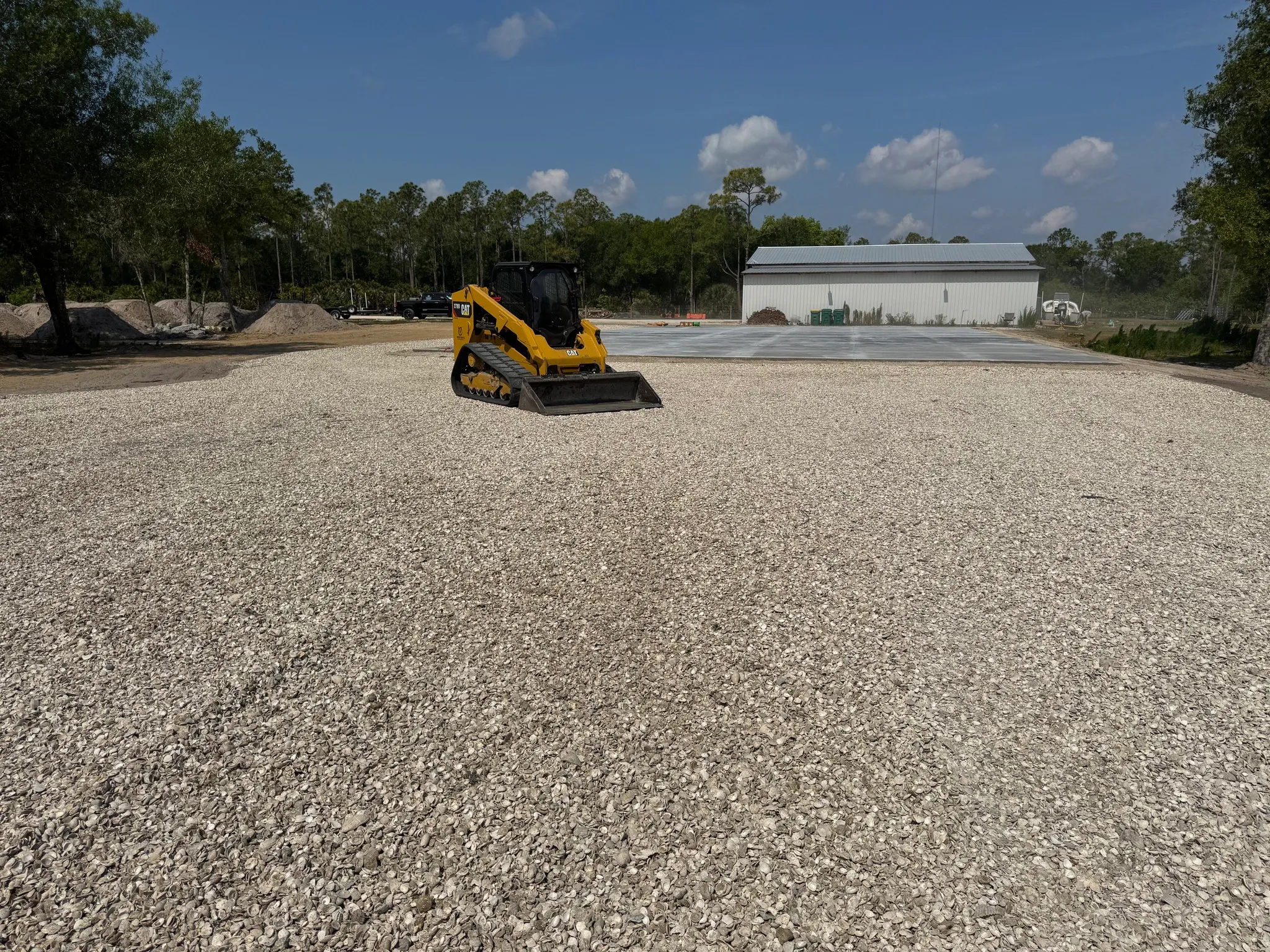 Site Prep for a Concrete Pad & Storage Buildings, Babcock Ranch, FL