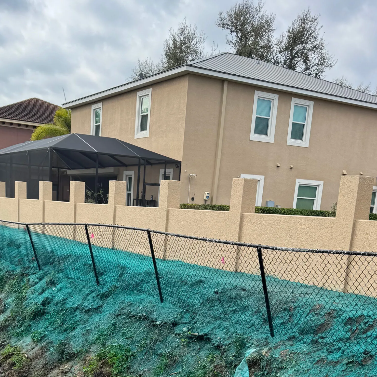 Hydroseeding for erosion control on a Cape Coral site